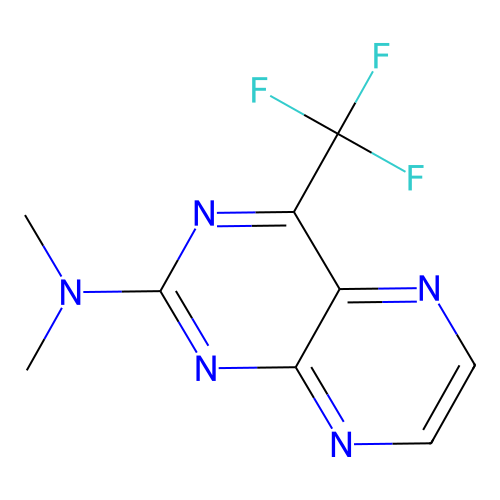 Pteridine, 2-(dimethylamino)-4-(trifluoromethyl)- structure