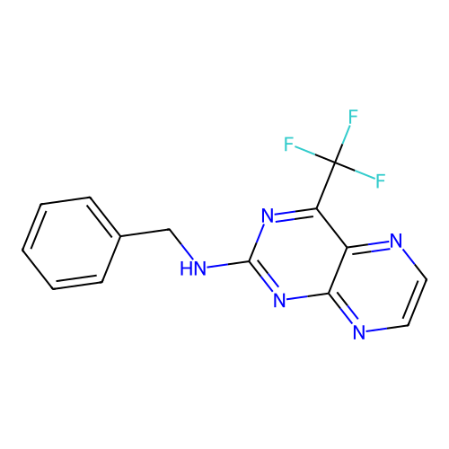 Pteridine, 2-(benzylamino)-4-(trifluoromethyl)- structure