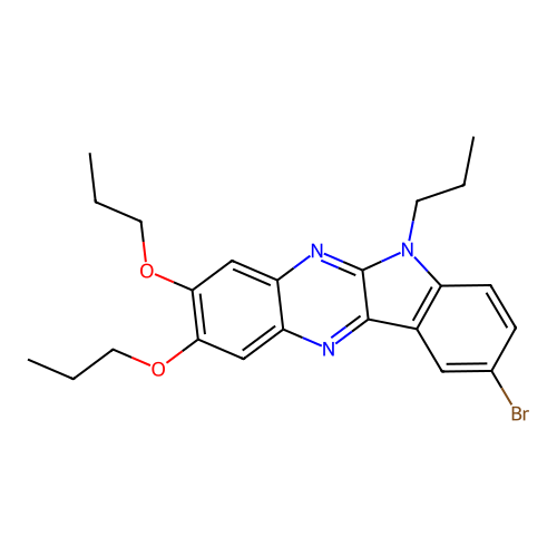 9-bromo-2,3-dipropoxy-6-propyl-6H-indolo[2,3-b]quinoxaline structure