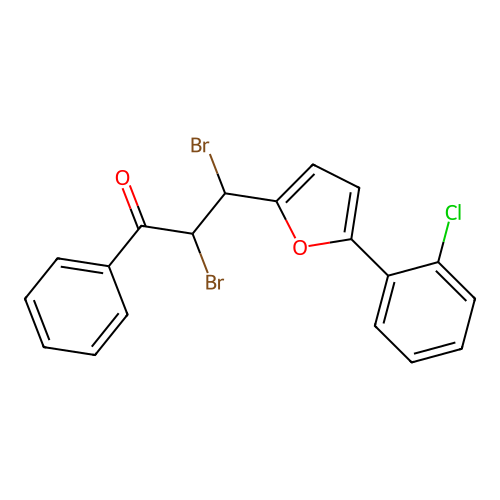 2,3-Dibromo-3-[5-(2-chlorophenyl)furan-2-yl]-1-phenylpropan-1-one structure