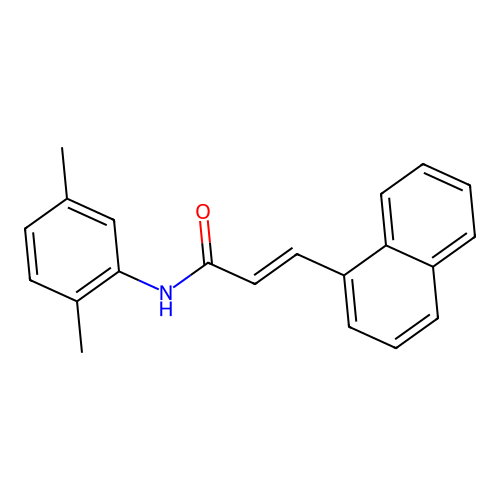N-(2,5-dimethylphenyl)-3-(1-naphthyl)acrylamide structure
