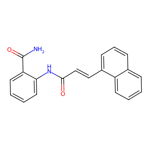 2-{[3-(1-Naphthyl)acryloyl]amino}benzamide structure