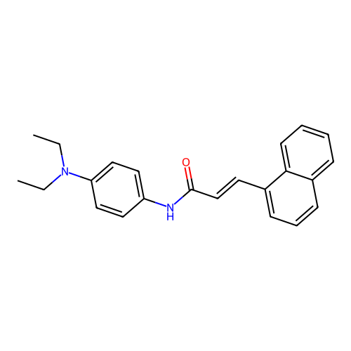 N-[4-(diethylamino)phenyl]-3-(1-naphthyl)acrylamide structure