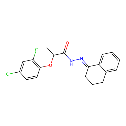 2-(2,4-dichlorophenoxy)-N'-(3,4-dihydro-1(2H)-naphthalenylidene)propanohydrazide structure