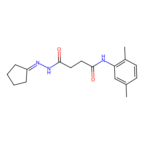 4-(2-cyclopentylidenehydrazino)-N-(2,5-dimethylphenyl)-4-oxobutanamide structure