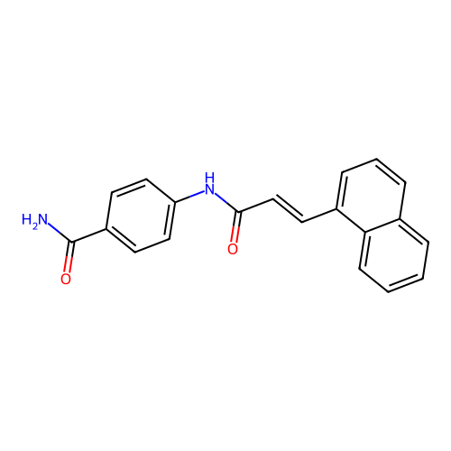 4-{[3-(1-Naphthyl)acryloyl]amino}benzamide structure
