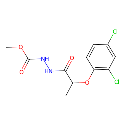 Methyl 2-[2-(2,4-dichlorophenoxy)propanoyl]hydrazinecarboxylate structure