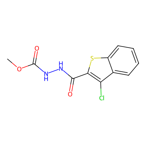 Methyl 2-[(3-chloro-1-benzothien-2-yl)carbonyl]hydrazinecarboxylate structure