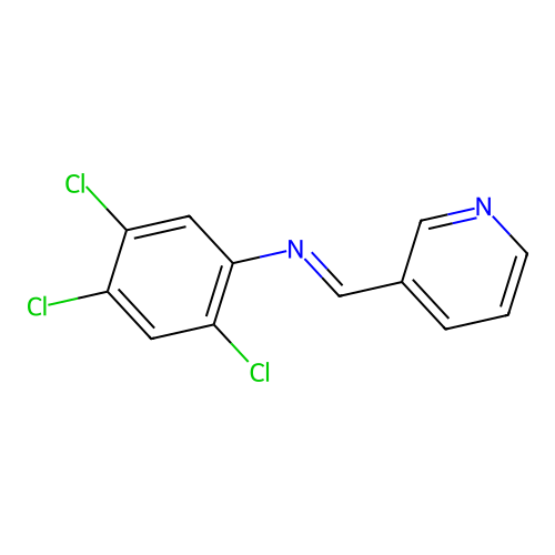 2,4,5-trichloro-N-[(E)-pyridin-3-ylmethylidene]aniline structure