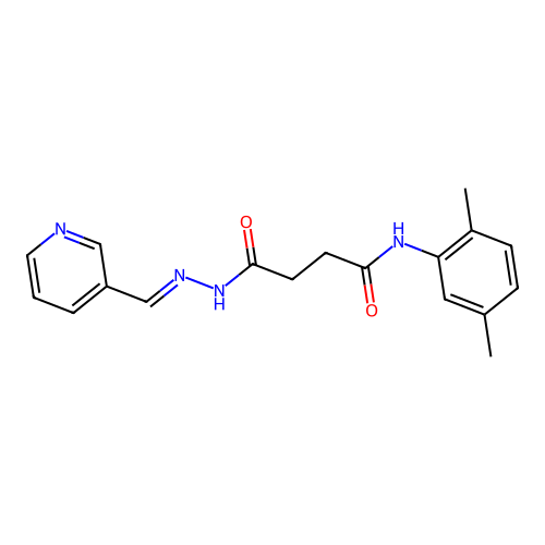 N-(2,5-dimethylphenyl)-4-oxo-4-[2-(3-pyridinylmethylene)hydrazino]butanamide structure