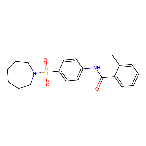 N-[4-(1-azepanylsulfonyl)phenyl]-2-methylbenzamide structure