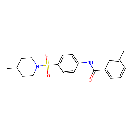 3-methyl-N-{4-[(4-methylpiperidin-1-yl)sulfonyl]phenyl}benzamide structure
