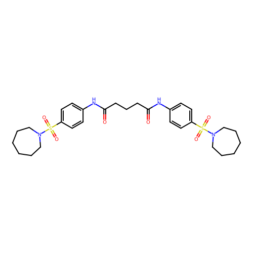 N,N'-bis[4-(azepan-1-ylsulfonyl)phenyl]pentanediamide structure