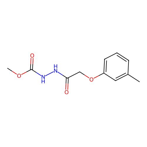 Methyl 2-[(3-methylphenoxy)acetyl]hydrazinecarboxylate structure