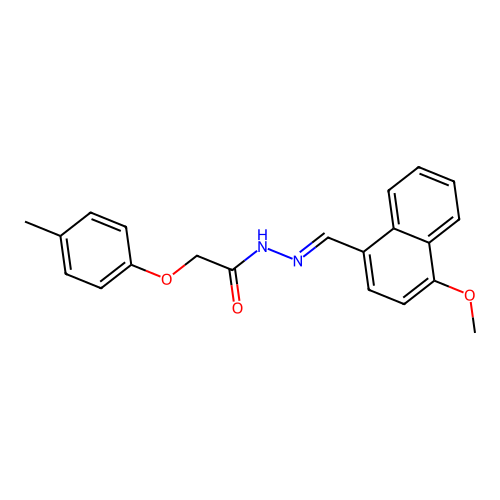 N'-[(4-methoxy-1-naphthyl)methylene]-2-(4-methylphenoxy)acetohydrazide structure