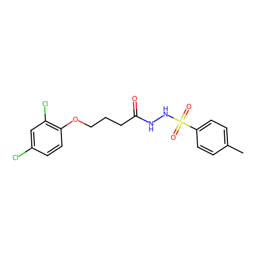 4-(2,4-dichlorophenoxy)-N'-(4-methylphenyl)sulfonylbutanehydrazide structure