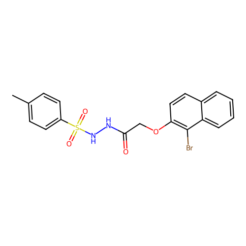 2-[(1-bromonaphthalen-2-yl)oxy]-N'-[(4-methylphenyl)sulfonyl]acetohydrazide structure