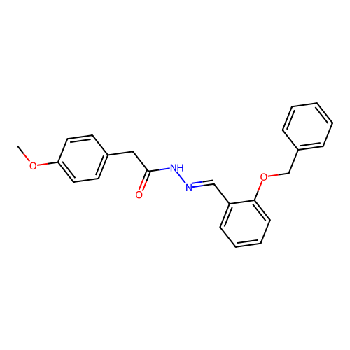 N'-[2-(benzyloxy)benzylidene]-2-(4-methoxyphenyl)acetohydrazide structure