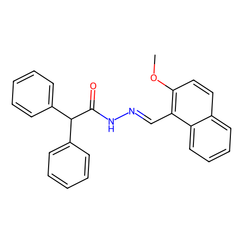 N'-[(2-methoxy-1-naphthyl)methylene]-2,2-diphenylacetohydrazide structure