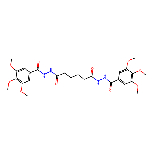 1-N',6-N'-bis(3,4,5-trimethoxybenzoyl)hexanedihydrazide structure