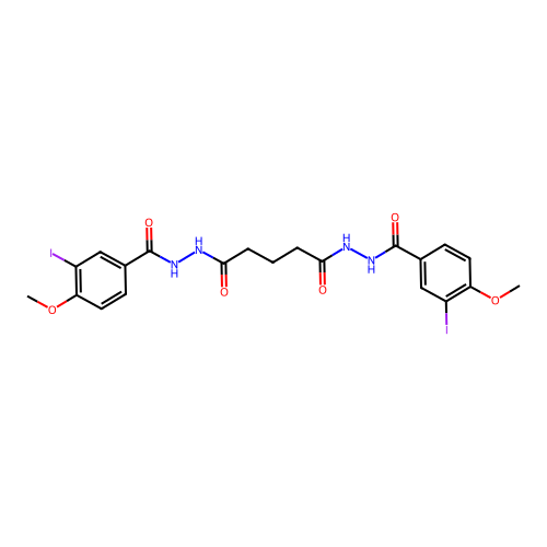 1-N',5-N'-bis(3-iodo-4-methoxybenzoyl)pentanedihydrazide structure
