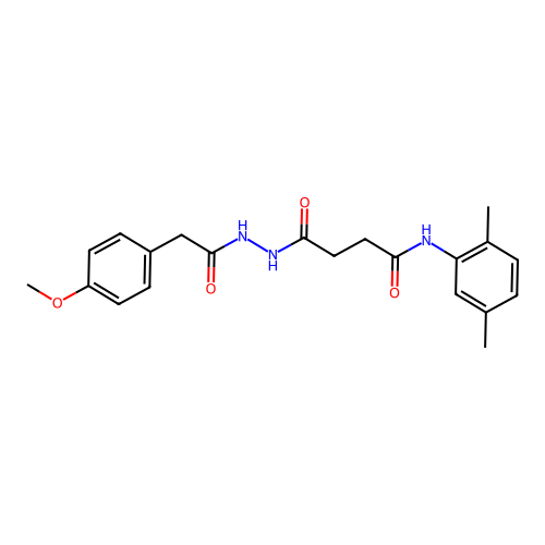 N-(2,5-dimethylphenyl)-4-{2-[(4-methoxyphenyl)acetyl]hydrazino}-4-oxobutanamide structure