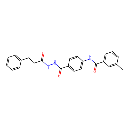 3-methyl-N-(4-{[2-(3-phenylpropanoyl)hydrazino]carbonyl}phenyl)benzamide structure