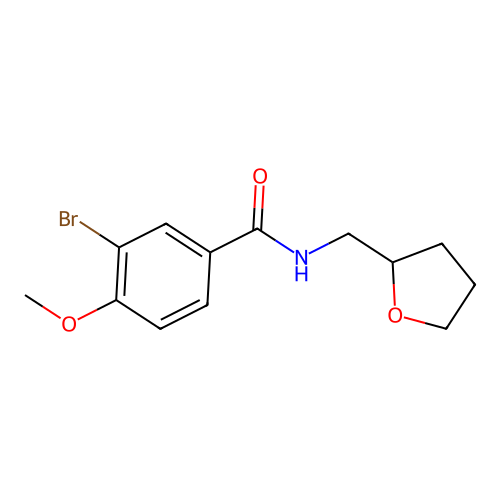3-bromo-4-methoxy-N-(oxolan-2-ylmethyl)benzamide structure