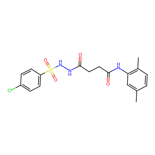 4-{2-[(4-chlorophenyl)sulfonyl]hydrazino}-N-(2,5-dimethylphenyl)-4-oxobutanamide structure