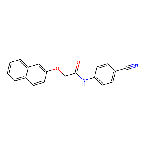 N-(4-cyanophenyl)-2-(2-naphthyloxy)acetamide structure