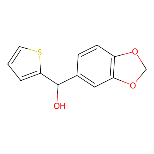 1,3-Benzodioxol-5-yl(thiophen-2-yl)methanol structure