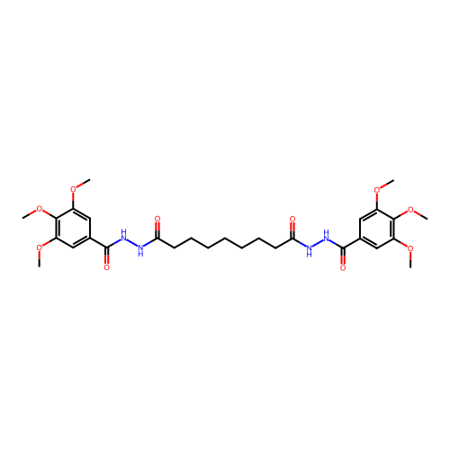 1-N',9-N'-bis(3,4,5-trimethoxybenzoyl)nonanedihydrazide structure