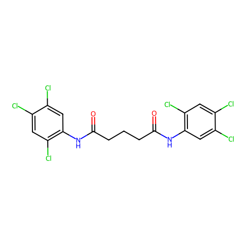 N,N'-bis(2,4,5-trichlorophenyl)pentanediamide structure