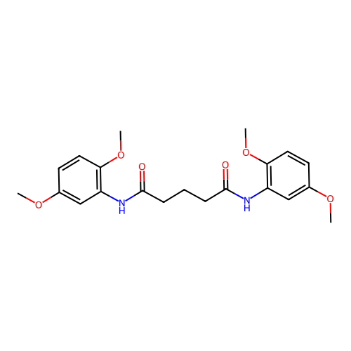 N,N'-bis(2,5-dimethoxyphenyl)pentanediamide structure