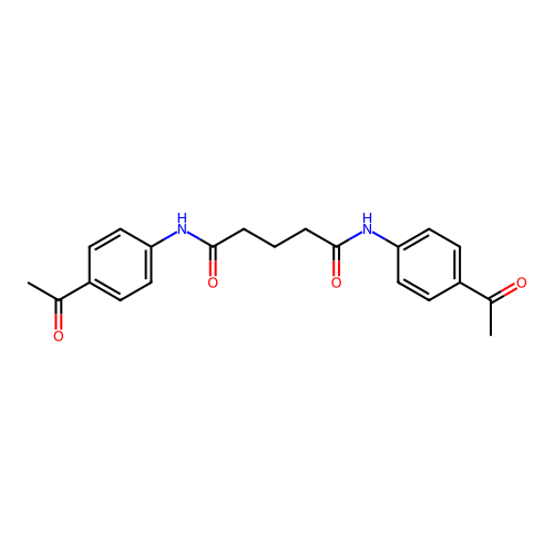 N,N'-bis(4-acetylphenyl)pentanediamide structure