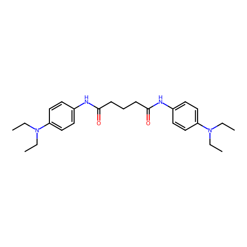 N,N'-bis[4-(diethylamino)phenyl]pentanediamide structure