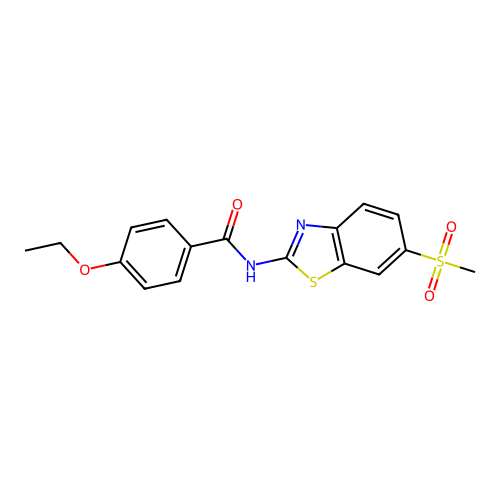 4-ethoxy-N-[6-(methylsulfonyl)-1,3-benzothiazol-2-yl]benzamide structure