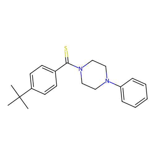 (4-Tert-butylphenyl)(4-phenylpiperazin-1-yl)methanethione structure