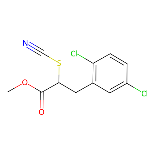 Methyl 3-(2,5-dichlorophenyl)-2-thiocyanatopropanoate structure