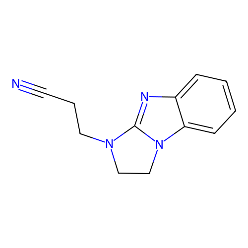 3-(2,3-dihydro-1H-imidazo[1,2-a]benzimidazol-1-yl)propanenitrile structure
