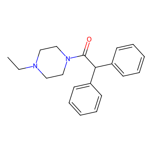 1-(Diphenylacetyl)-4-ethylpiperazine structure