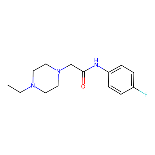 2-(4-ethylpiperazin-1-yl)-N-(4-fluorophenyl)acetamide structure