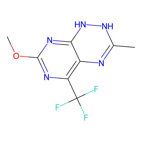 Pyrimido[5,4-e]-as-triazine, 1,2-dihydro-7-methoxy-3-methyl-5-(trifluoromethyl)- structure