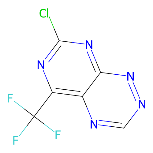 Pyrimido[5,4-e]-as-triazine, 7-chloro-5-(trifluoromethyl)- structure