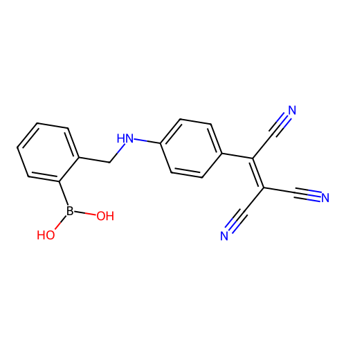 [2-[[4-(1,2,2-Tricyanoethenyl)anilino]methyl]phenyl]boronic acid structure