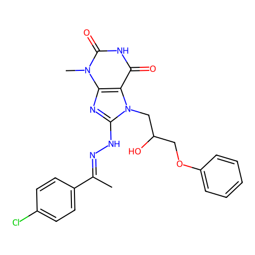 C23H23ClN6O4 structure