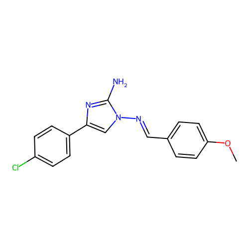 4-(4-chlorophenyl)-N~1~-(4-methoxybenzylidene)-1H-imidazole-1,2-diamine structure