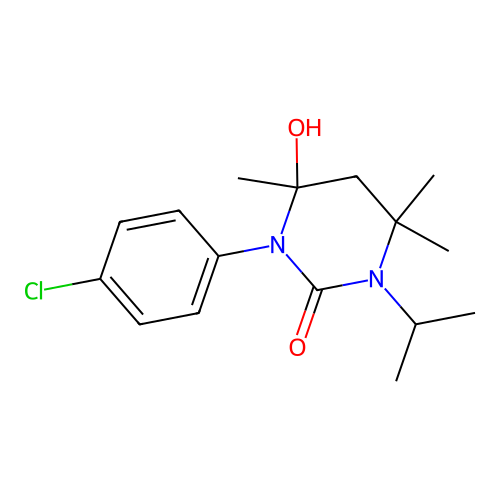 1-(4-Chlorophenyl)-6-hydroxy-4,4,6-trimethyl-3-propan-2-yl-1,3-diazinan-2-one structure
