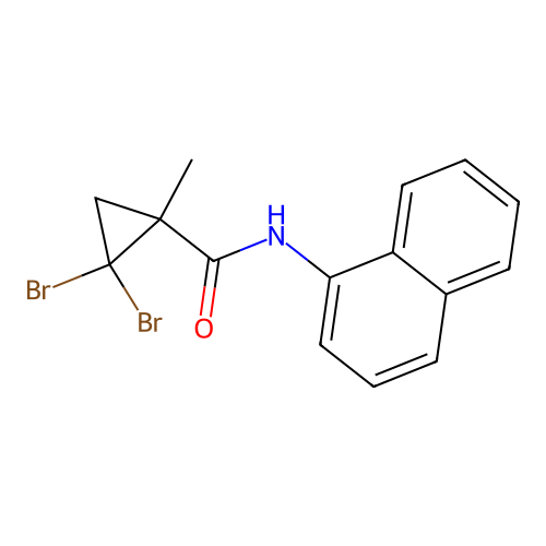 2,2-dibromo-1-methyl-N-(naphthalen-1-yl)cyclopropanecarboxamide structure