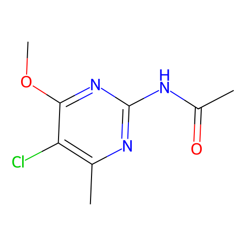 N-(5-chloro-4-methoxy-6-methylpyrimidin-2-yl)acetamide structure
